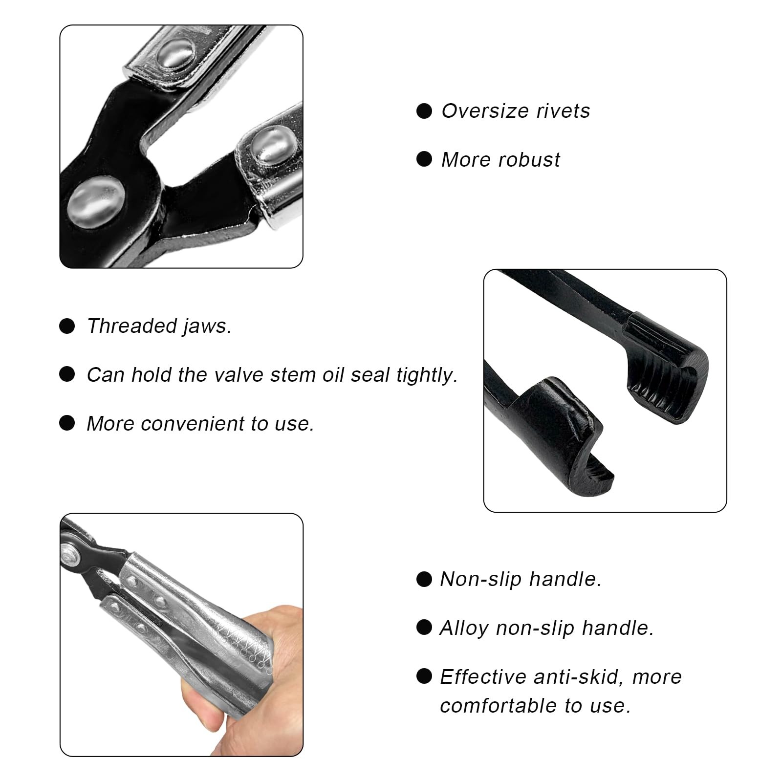 Car Valve Seal Pliers, 27cm/10.5in Valve Stem Seals Removal Tool with Ergonom…