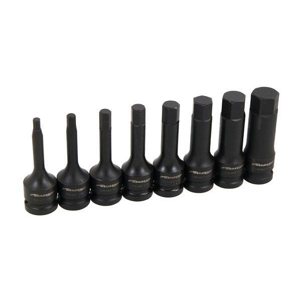 Allen Hex Key Socket Set Impact 8pc 1/2″ Drive Int Hex 5 -19mm Deep 75mm