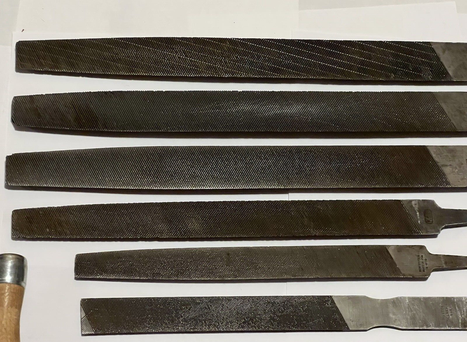 Vintage File set 12 pc Heller Nicholson New Britain Mill Flat Bastard Half Round