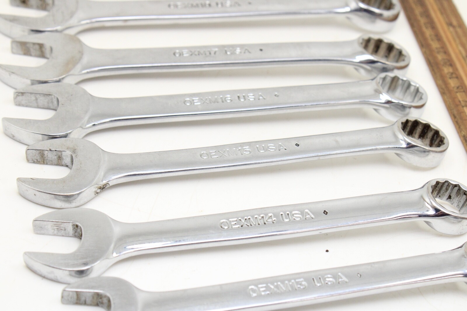 Snap On OEXM6-OEXM19 6-19mm 14 Piece 12 Point Metric Combination Wrench Set USA