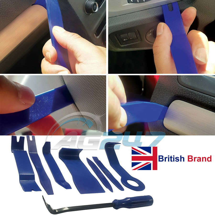 Car Interior Audio Plastic Dash Door Panel Trim Removal Pry 8Pcs Tool Kit L34+M