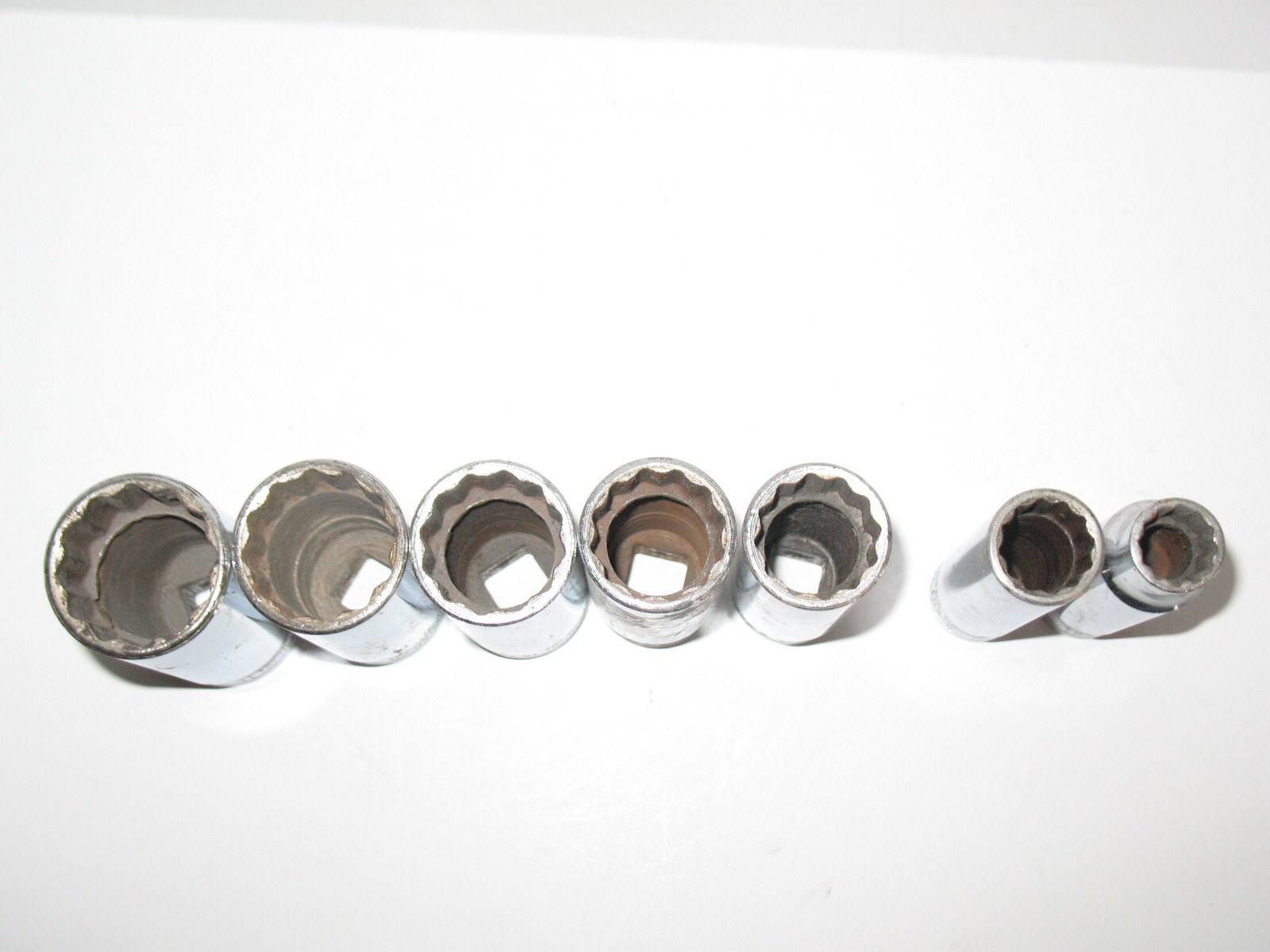 Snap-On SAE 1/2″ Drive 12 Pt 1-1/16″ 1″ 15/16 7/8 13/16 5/8 1/2 Deep Sockets