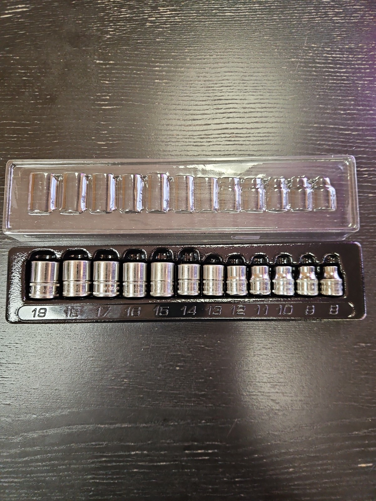 Snap On 212FSMY 12 Piece 6-Point 3/8″ Metric Shallow Socket Set Flank Drive USA