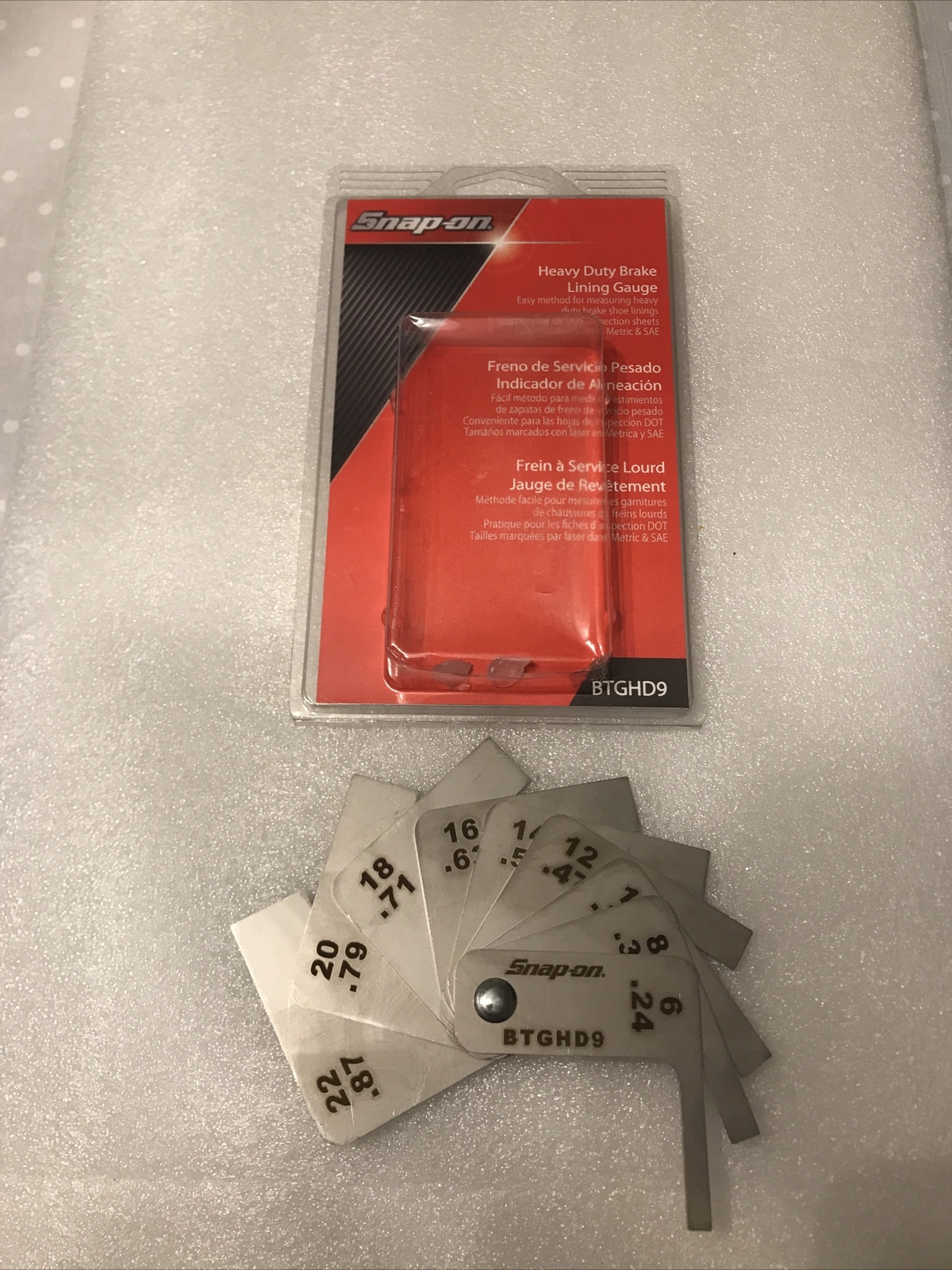 Snap On Heavy Duty Brake Lining Gauge Metric And Imperial NEW