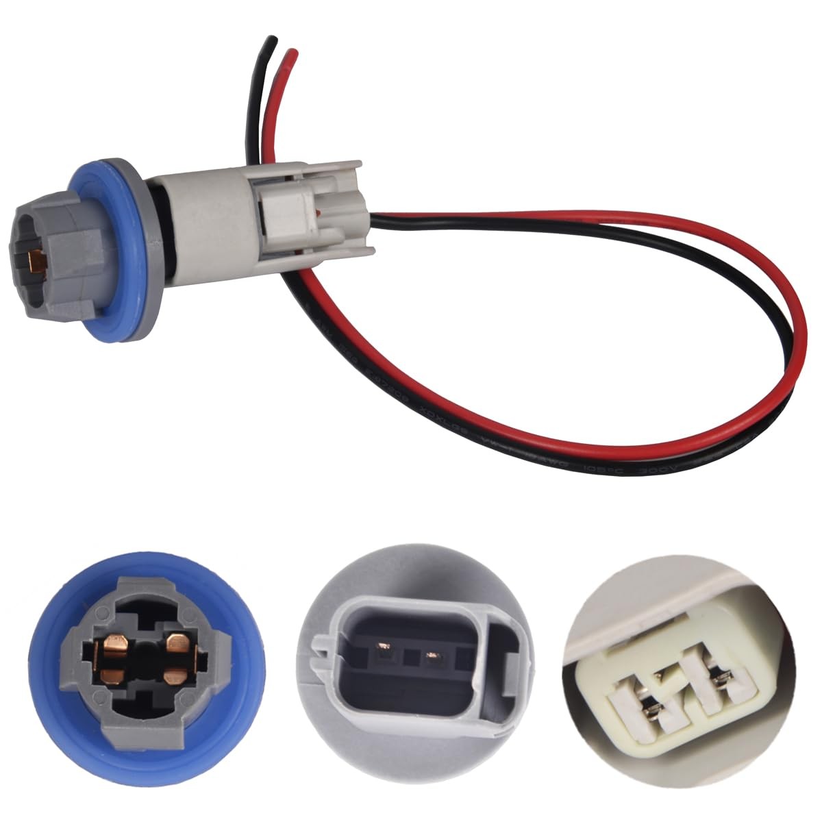 2 Set Rear License Plate Light Lamp Bulb Socket Connector Wiring Pigtail…