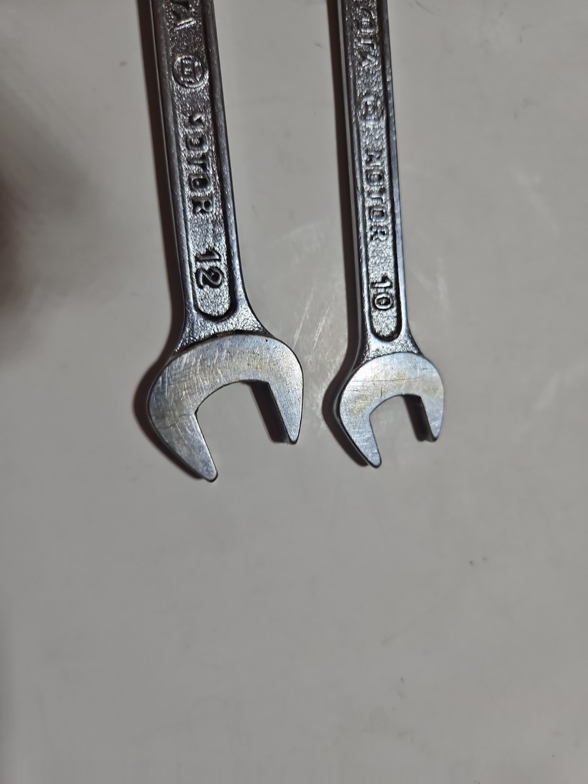 3 Vtg Toyota Motor open end wrenches metric 8-10, 10-12 and 14-17. Japan