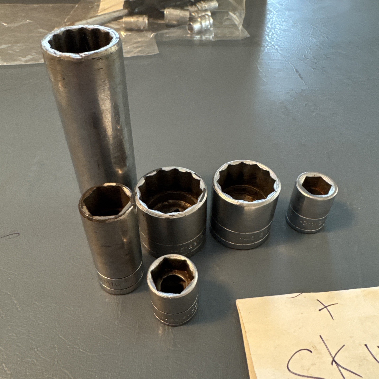 ALL S-K Wayne Vintage Sockets USA 11/16” & 1/2” Deep 7/8 13/16 1/2” Shallow 11mm