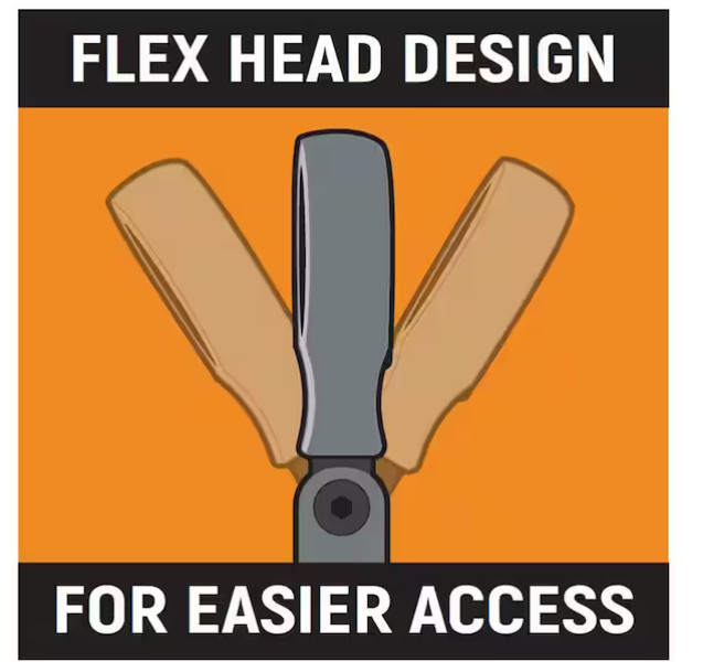 1/4 In. Drive 72-Tooth Quick Release Locking Flex Slim Head Ratchet