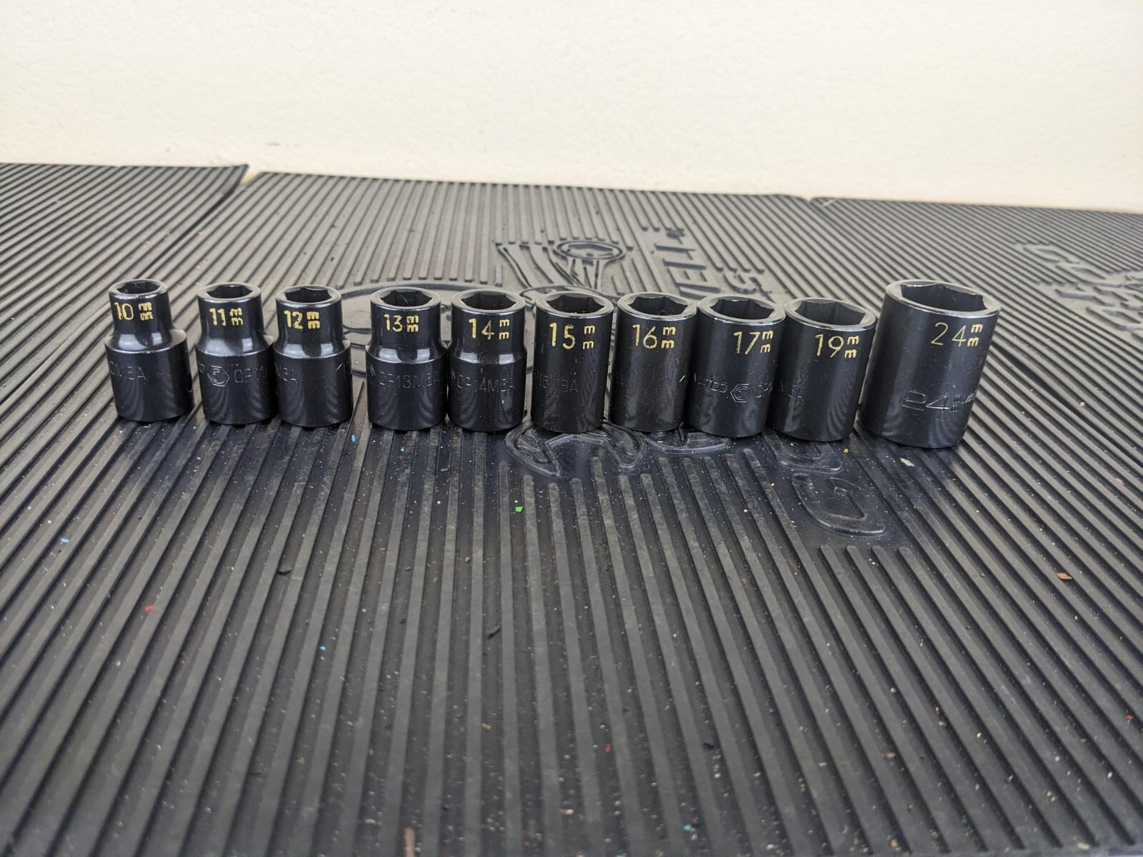 #aw458 MATCO Tools 1/2″ Drive METRIC 6 POINT IMPACT SOCKET SET