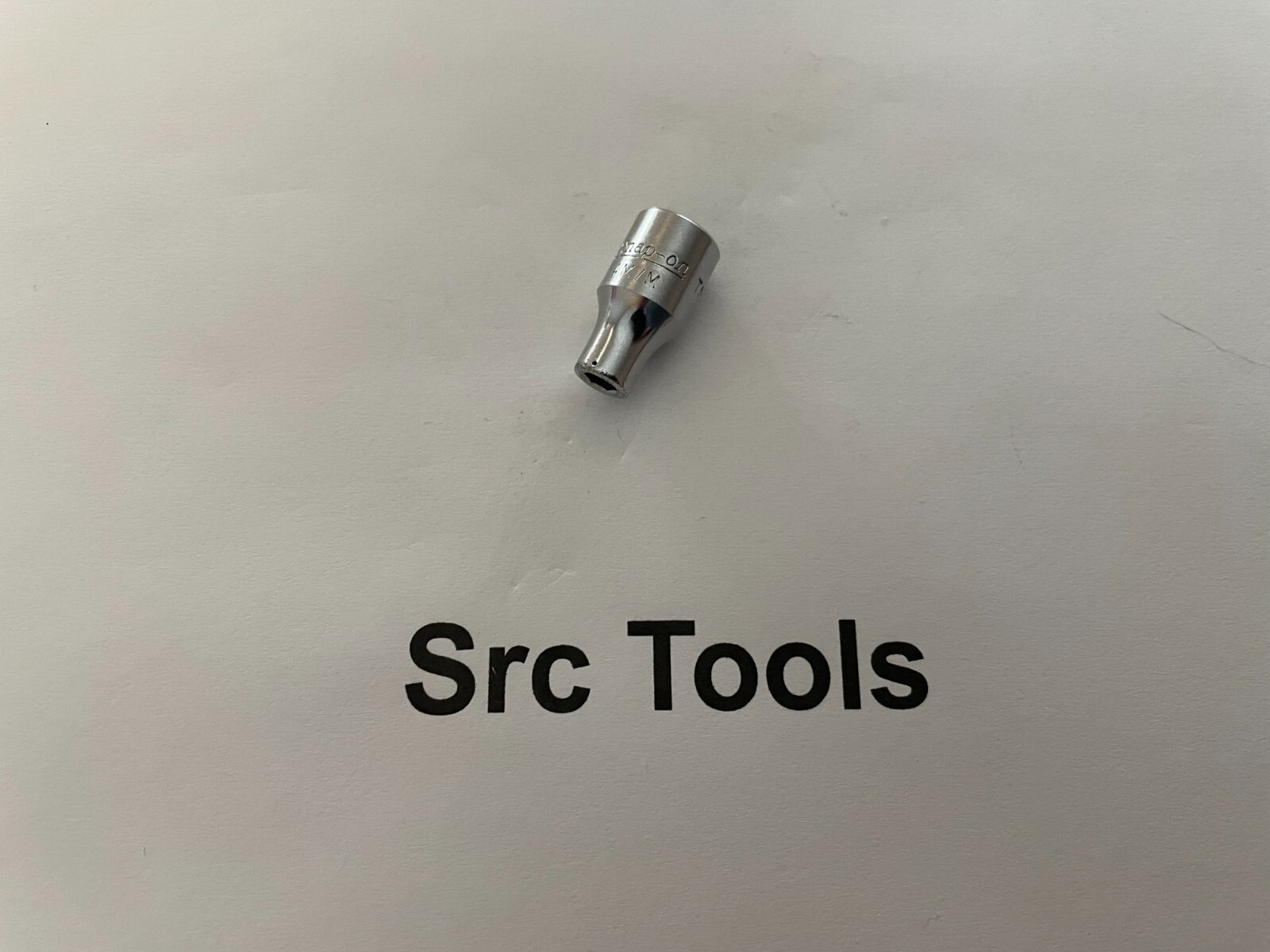 *RARE* Snap-on Tools USA 1/4″ Driv 4mm Metric 6pt Shallow Chrome Socket TM-4M