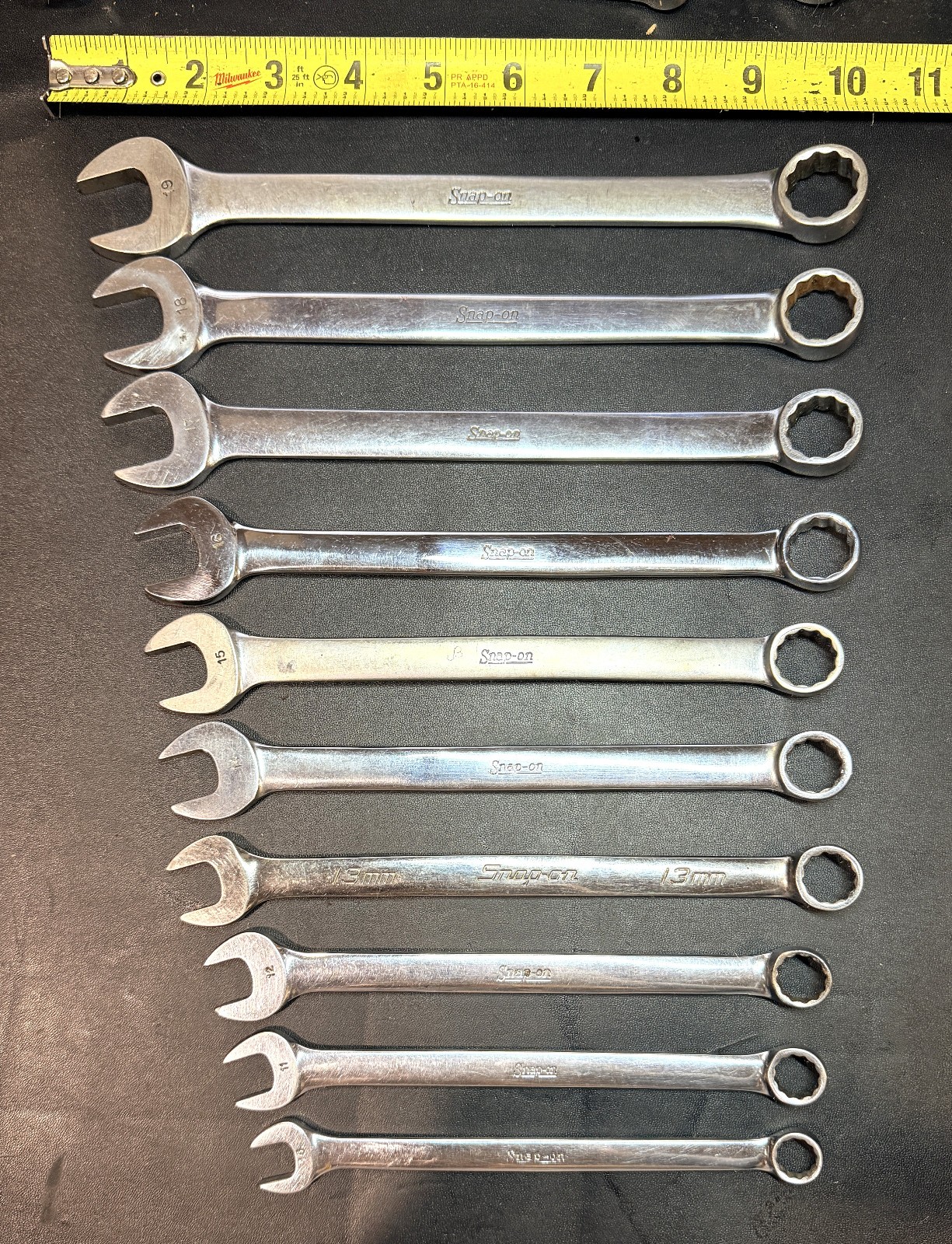 SNAP ON OEXM-SERIES 10-Pc 12-Pt Flank Drive® Combination Wrench Set 10mm-19mm