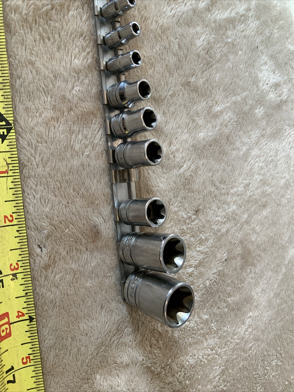 Snap On Inverted Torx Socket Set, 1/4, 3/8 And 1/2 Drives, See Pics…11pc