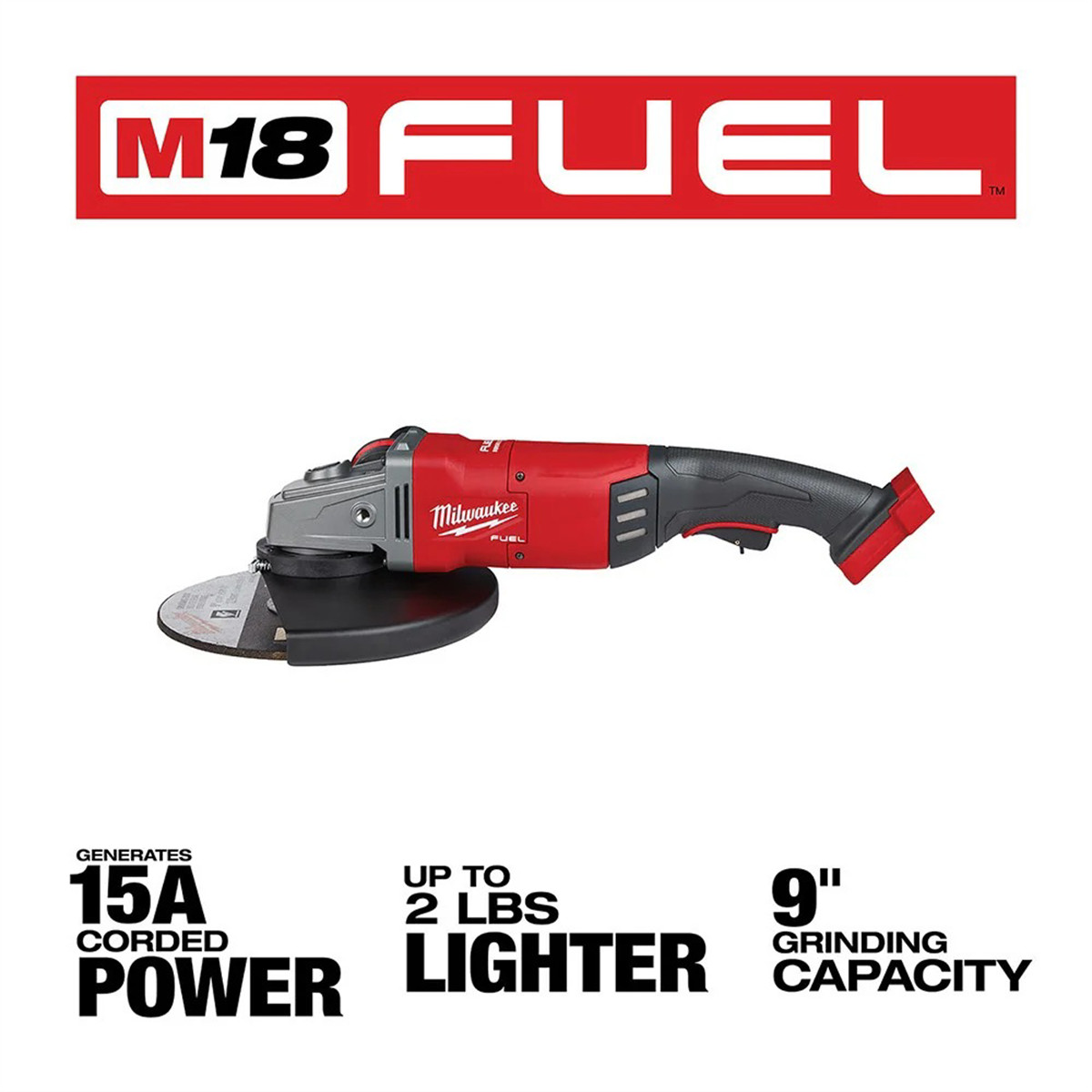 Milwaukee 2785-20 M18 FUEL 7″ / 9″ Large Angle Grinder