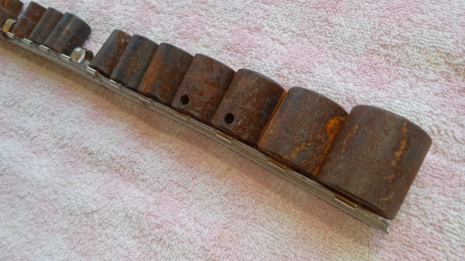 SNAP-ON METRIC IMPACT SOCKET SET RUSTED USABLE CHEAP SEE DESC FOR SIZES air tool