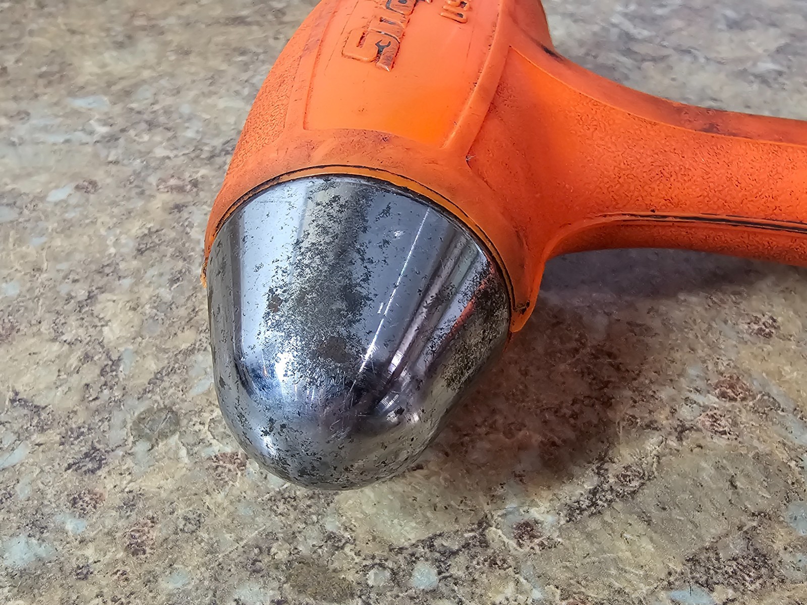 Snap On HBBD40 40oz Dead Blow Ball Peen Hammer Orange Pre-owned