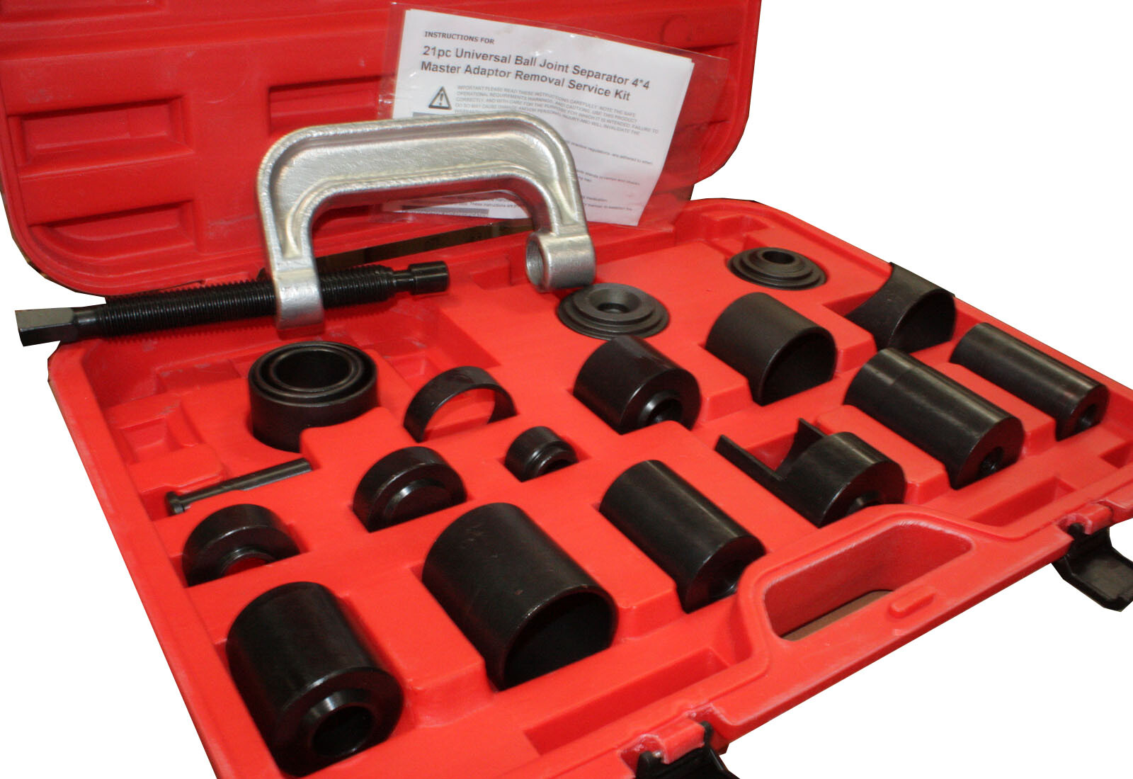21PC C-PRESS BALL JOINT MASTER SET SERVICE KIT REMOVER INSTALLER 2 4 WD AUTO