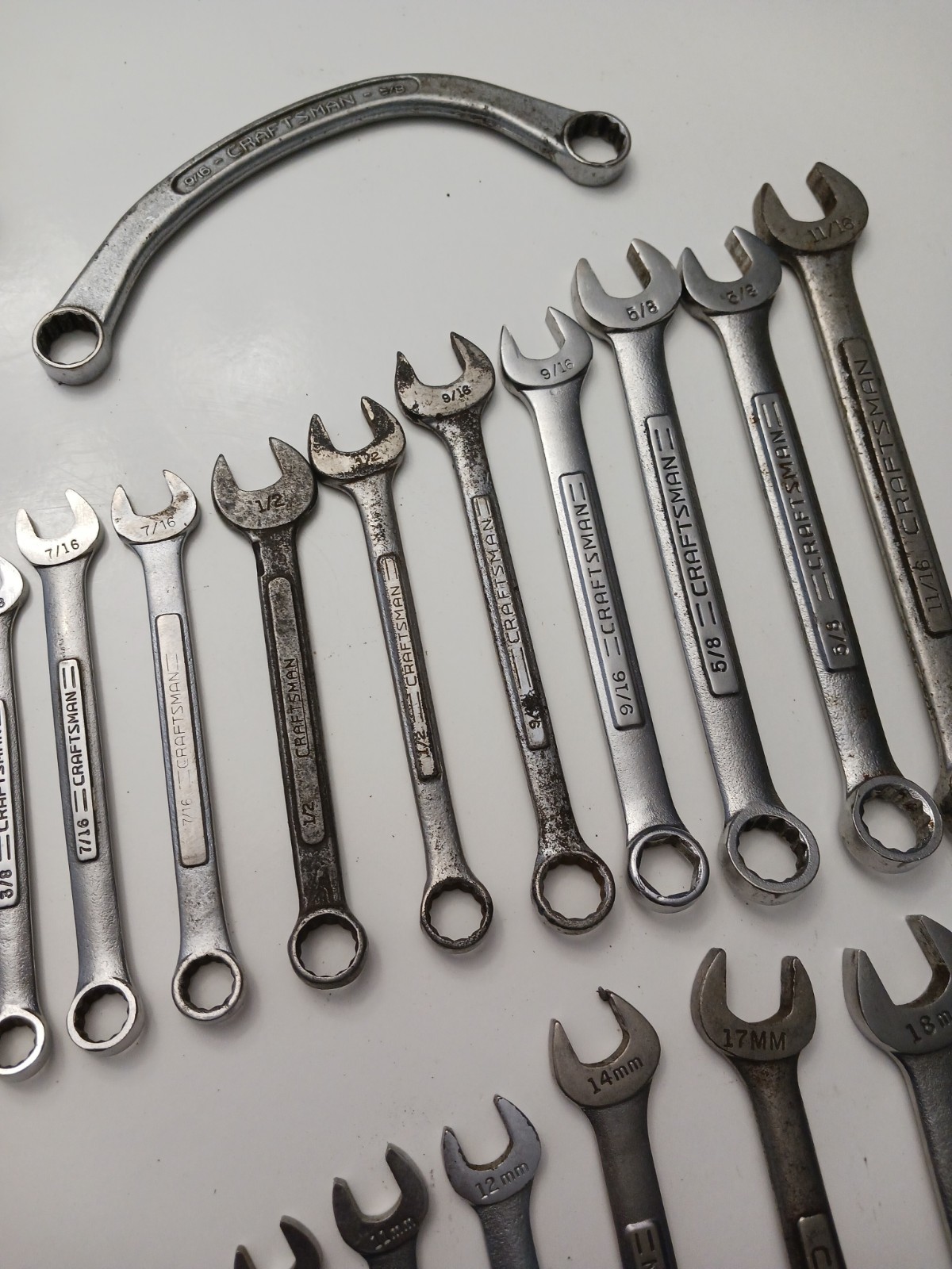 Craftsman Wrenches Sae,Metric Various Sizes Lot Of 37