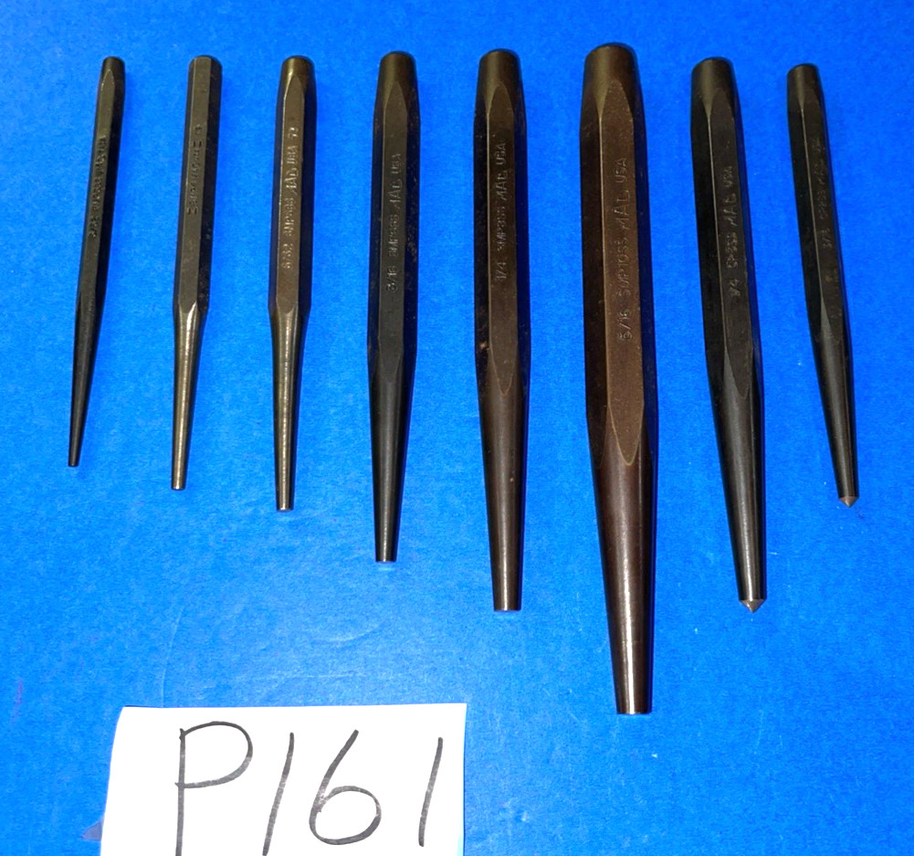 MAC TOOLS NEW 8 PIECE TOTAL 6 PIECE STARTER/MACHINE PUNCH SET + 2 CENTER PUNCHES