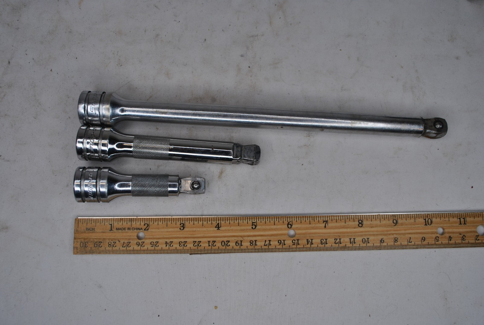 Snap On 1/2″ Drive Lot Of Three 3”-5”-10”Chrome Wobbler Ball Extensions USA Lot