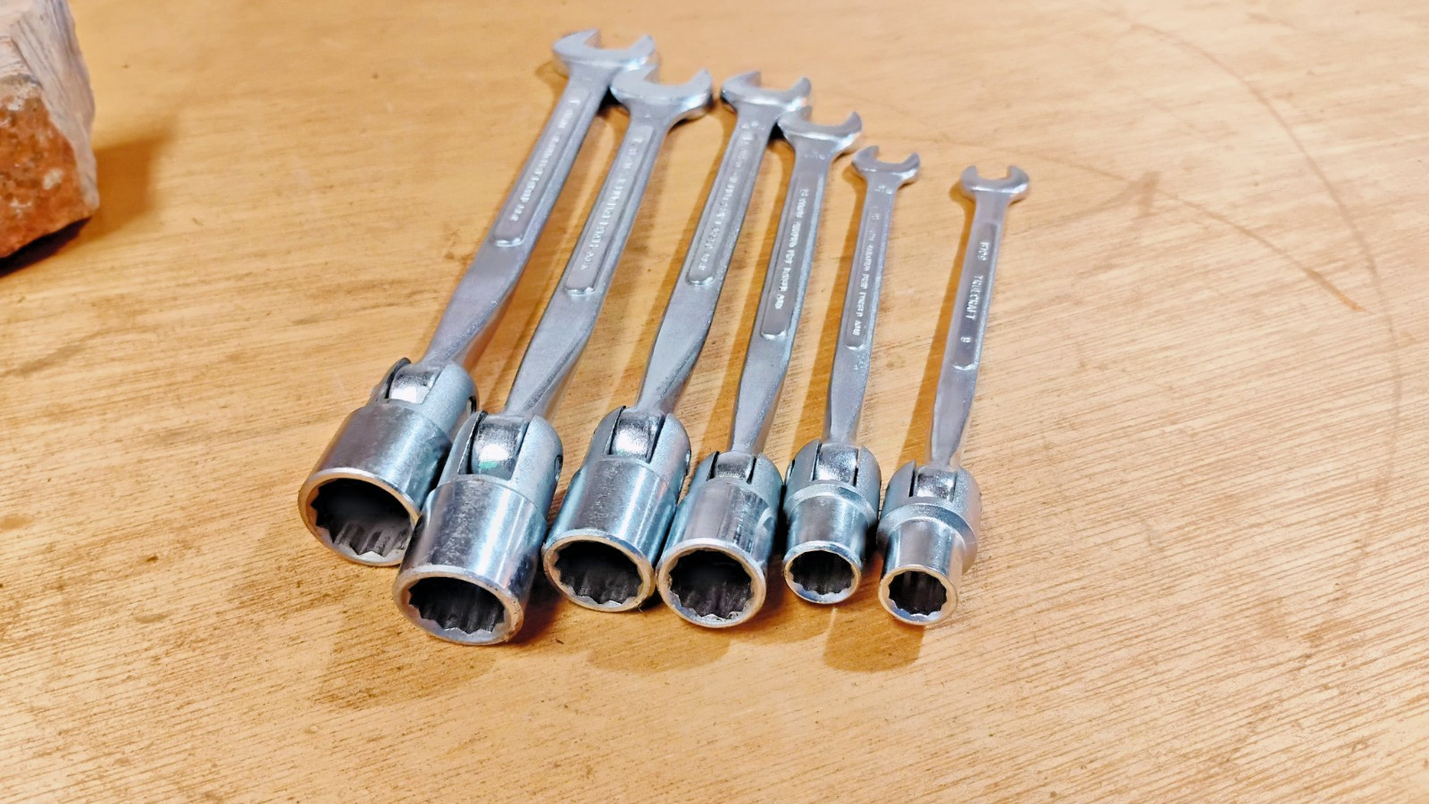 Vintage 6Pc TRUECRAFT Metric,Saltus,Flex Head Wrench Set 12 Pt. 17,15,14,13,10,9