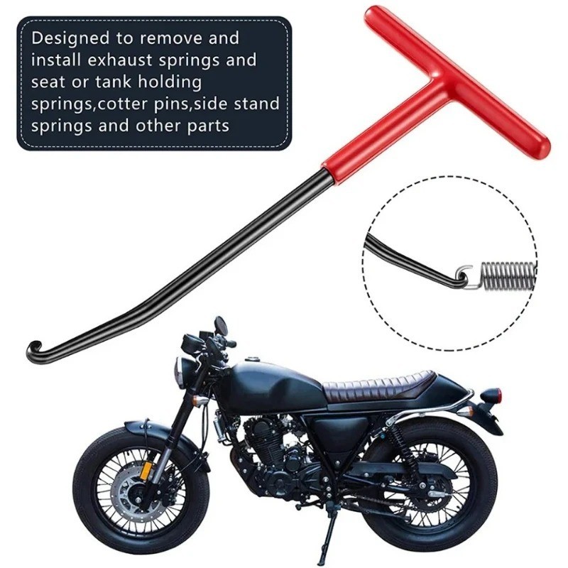 Motorcycle Exhaust Spring Puller Hook Tool T Handle Removal Installer Tool