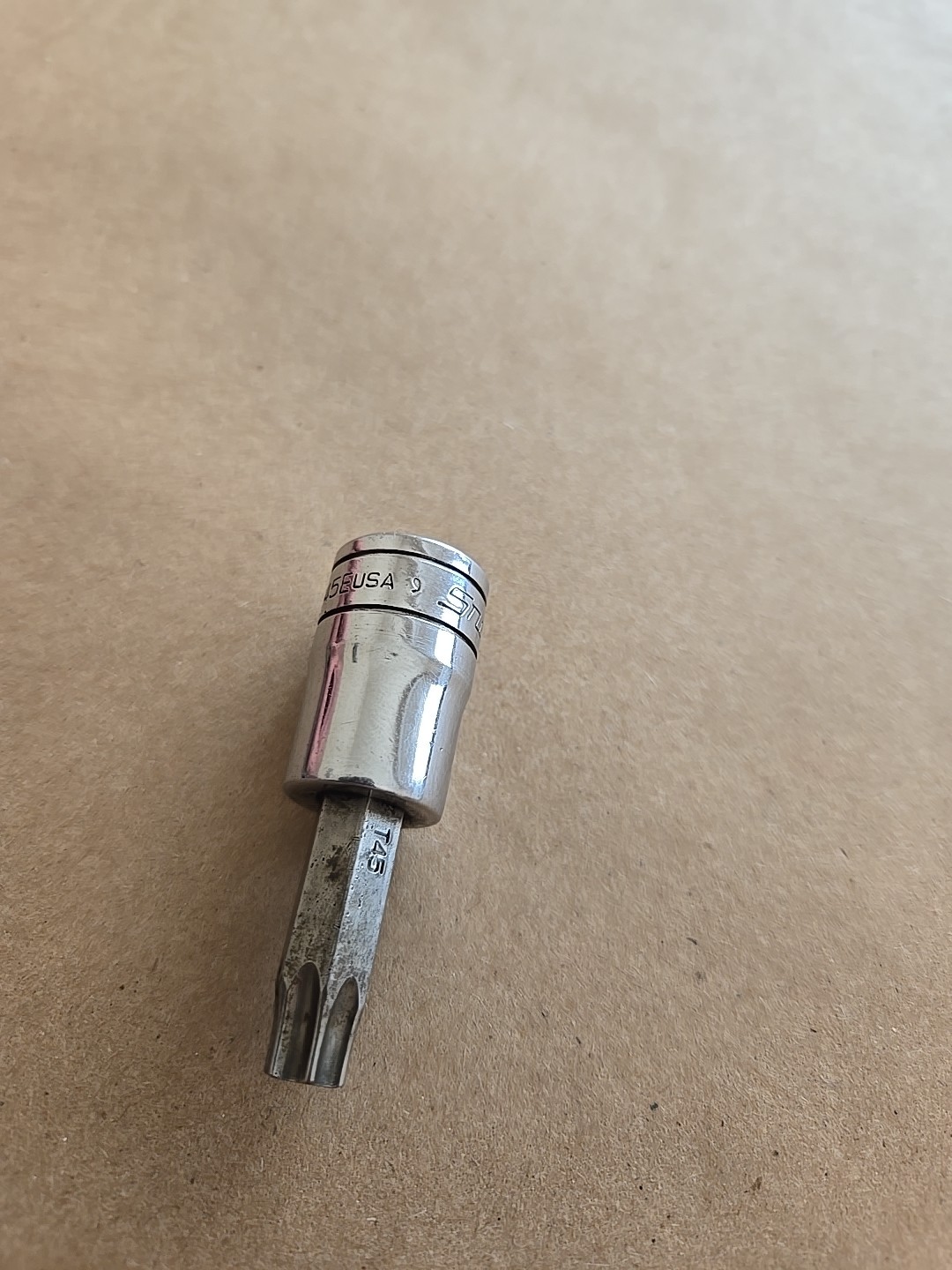 Snap On 3/8″ Drive T45 Chrome Torx Bit Driver Socket FTX45E