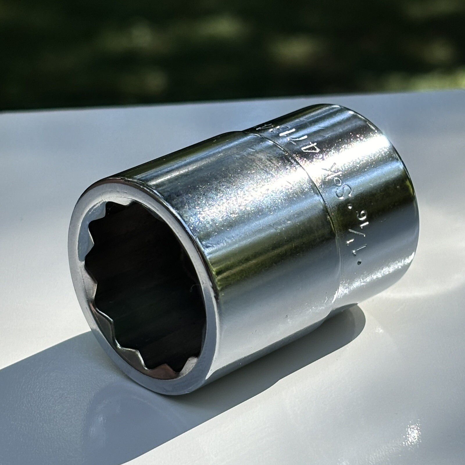 VTG NOS S-K 47134 3/4” Dr 12 Pt SAE 1 1/16” Standard Shallow Chrome Socket USA