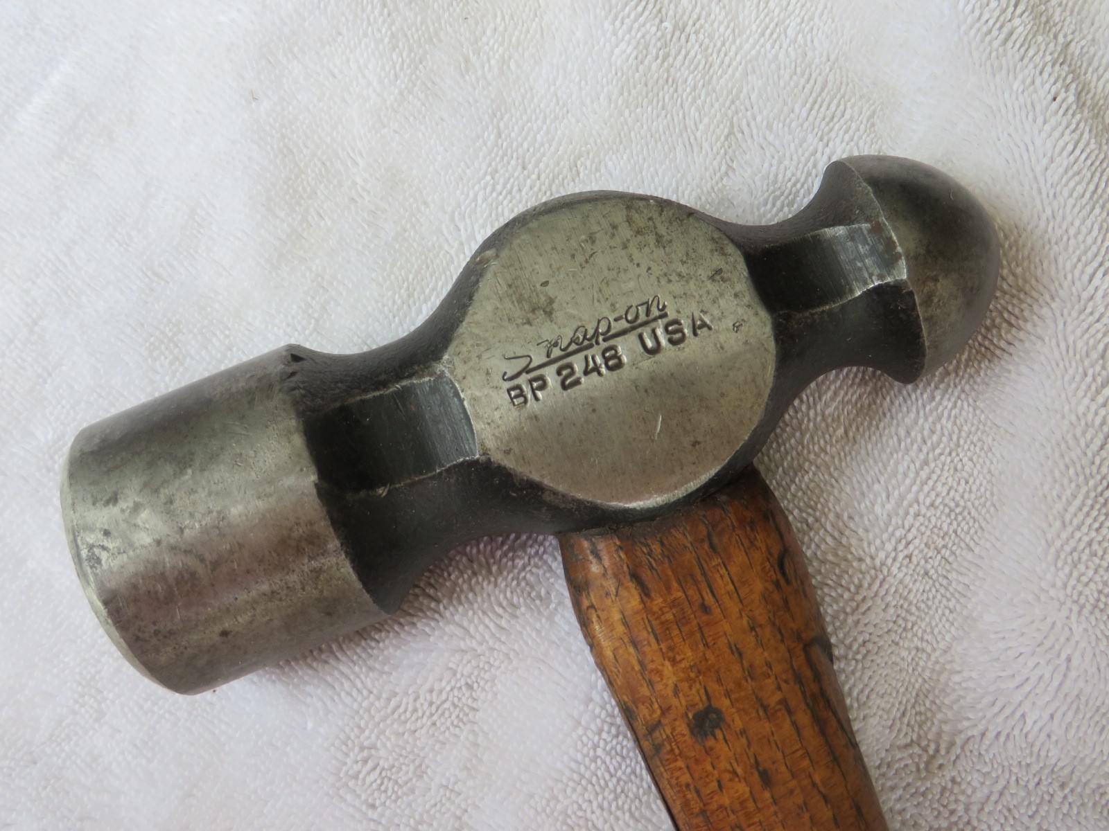 Snap-On Ball Peen Hammer BP 248 USA 48 oz Octagonal Handle Vintage Mechanic Tool