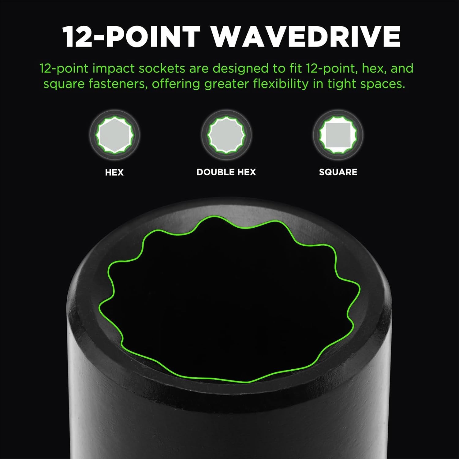 23-Piece Chrome Vanadium Impact Socket Set, 1/4-Inch Drive with Drill Adapter