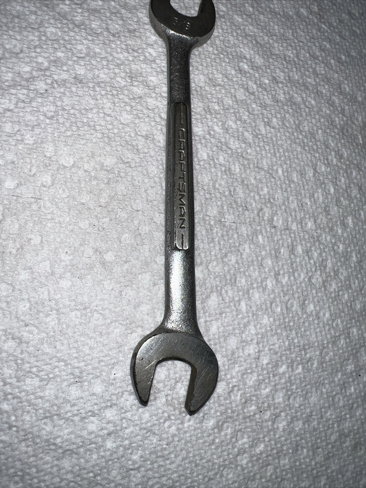 Vintage Craftsman Forged in USA V Series Open End Wrench Nickel 3/8″ 7/16″