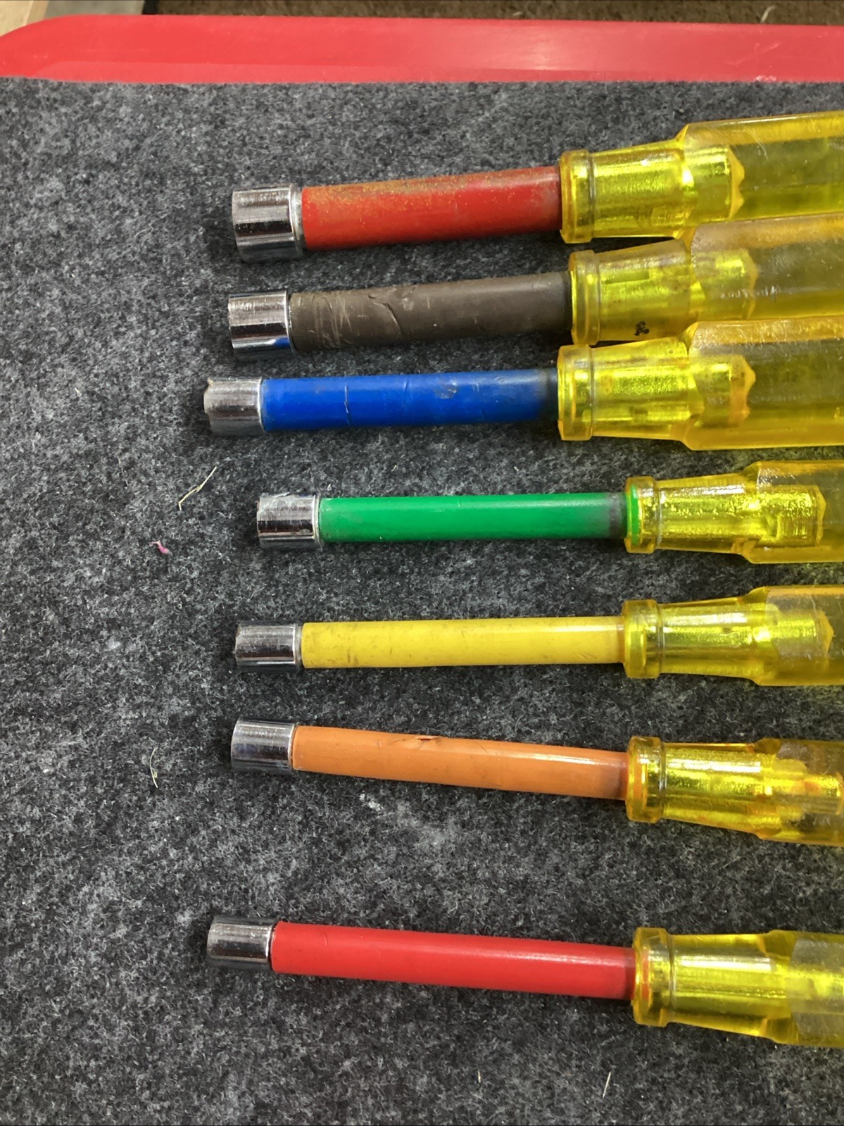 Snap-On ND-1070K Nutdriver Set Vintage Underlined Logo 1/4” – 1/2” 7 Pieces
