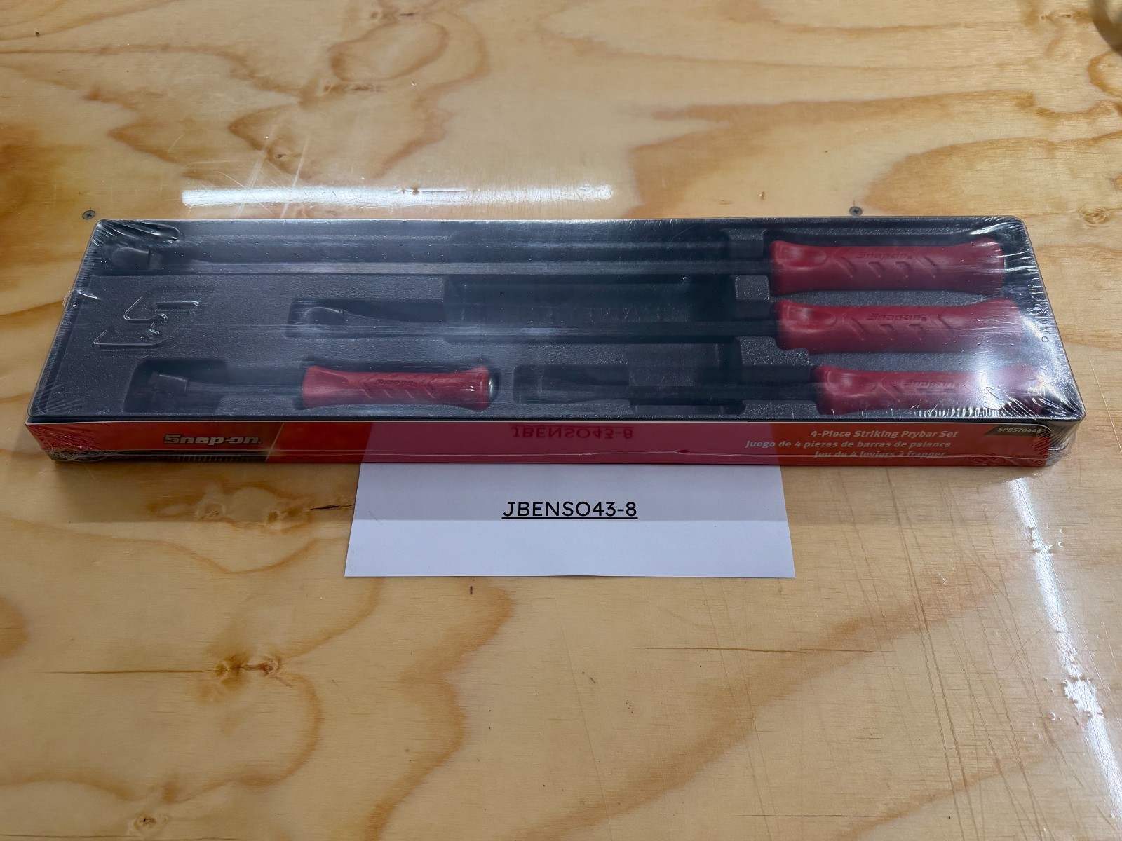 Snap-on Tools USA NEW 4pc RED Hard Grip Striking Prybar Set SPBS704AR