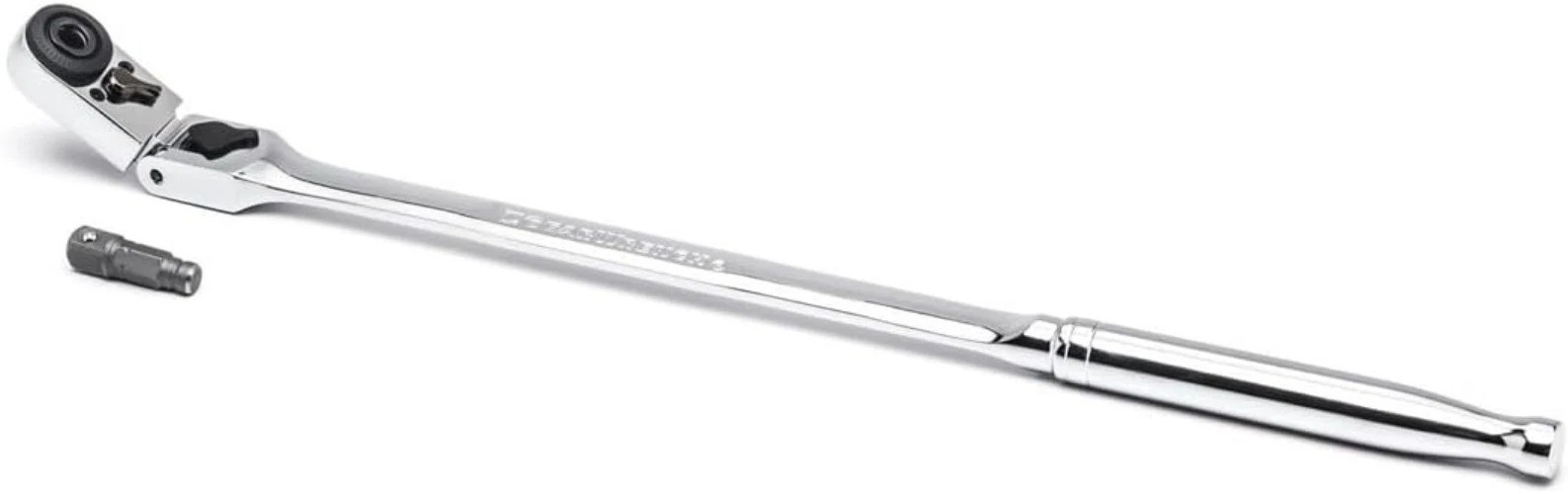 Durable Alloy Steel 12″ 72-Tooth Ratchet – Quick Release and Flex Head Design