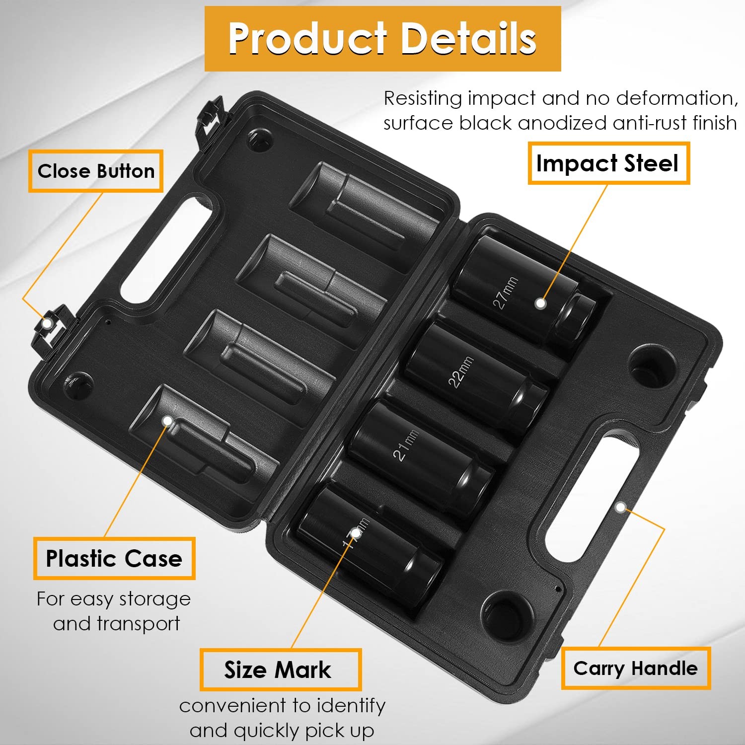For Honda Engines Upgraded Harmonic Balancer Socket Tool Kit 17mm 21mm 22mm 27mm
