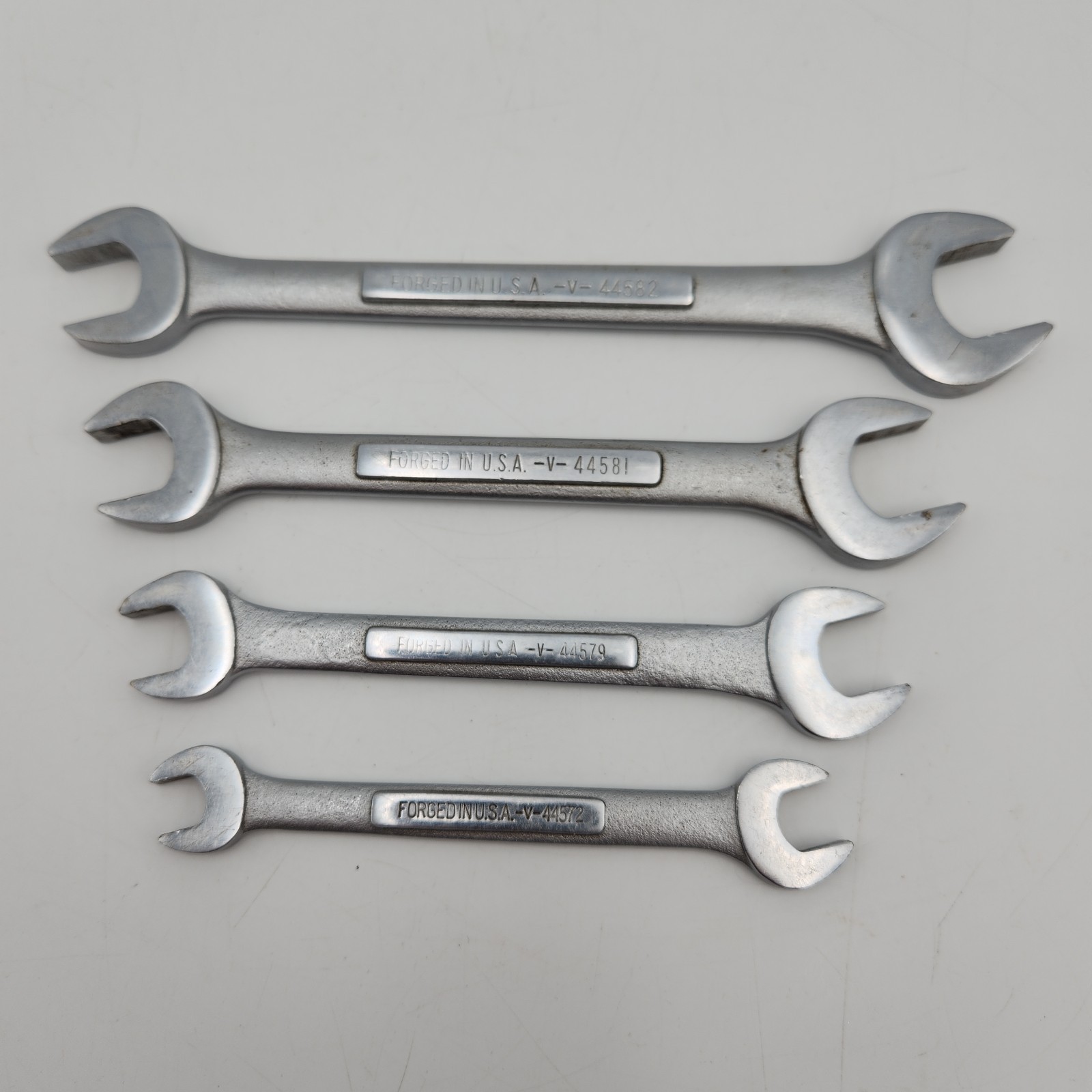 Craftsman Lot Of 4 V-Series Open End Wrenches, See Photos/Description For Sizes
