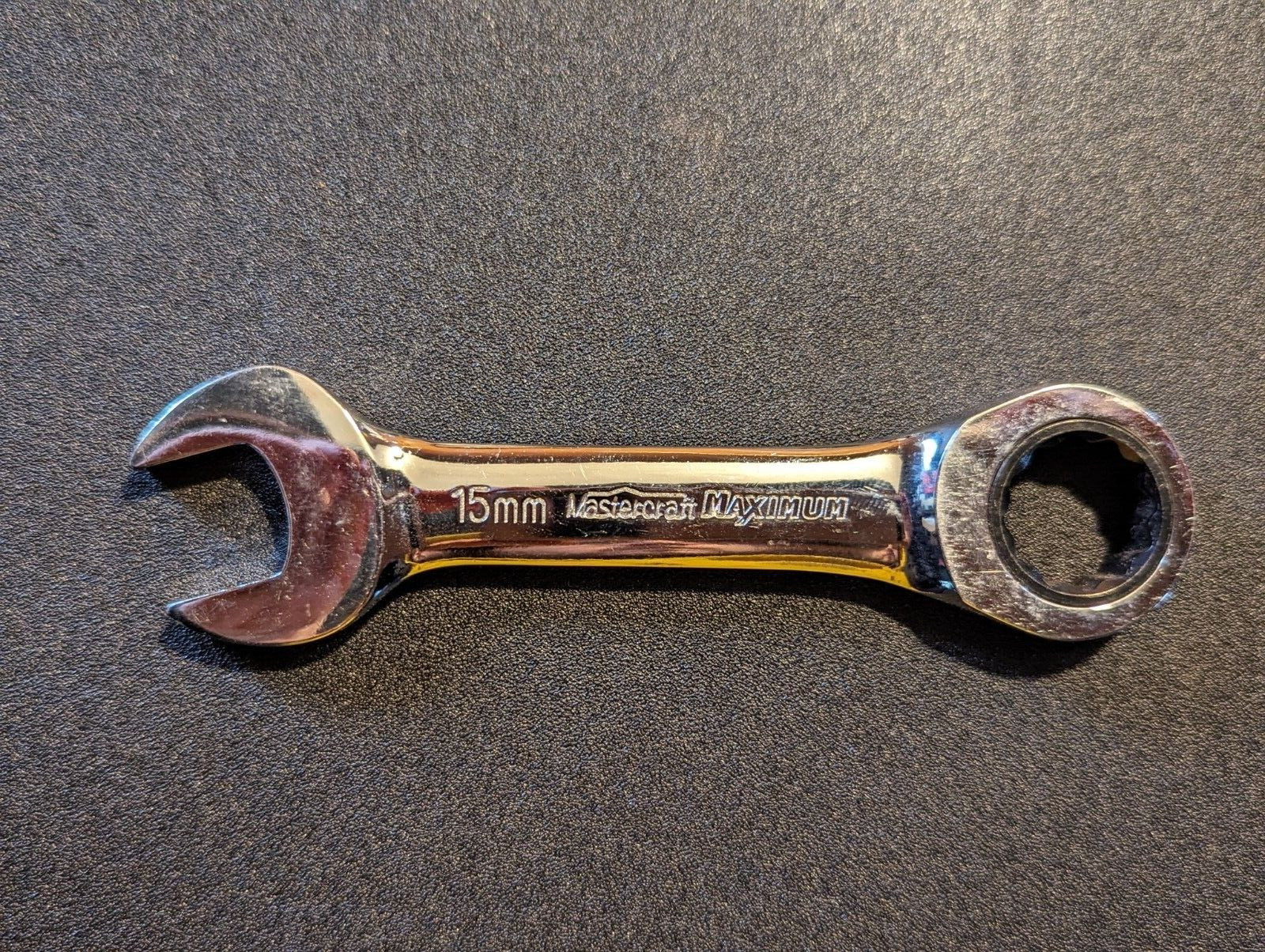 15mm Ratcheting Wrench Mastercraft Maximum – Short Handle