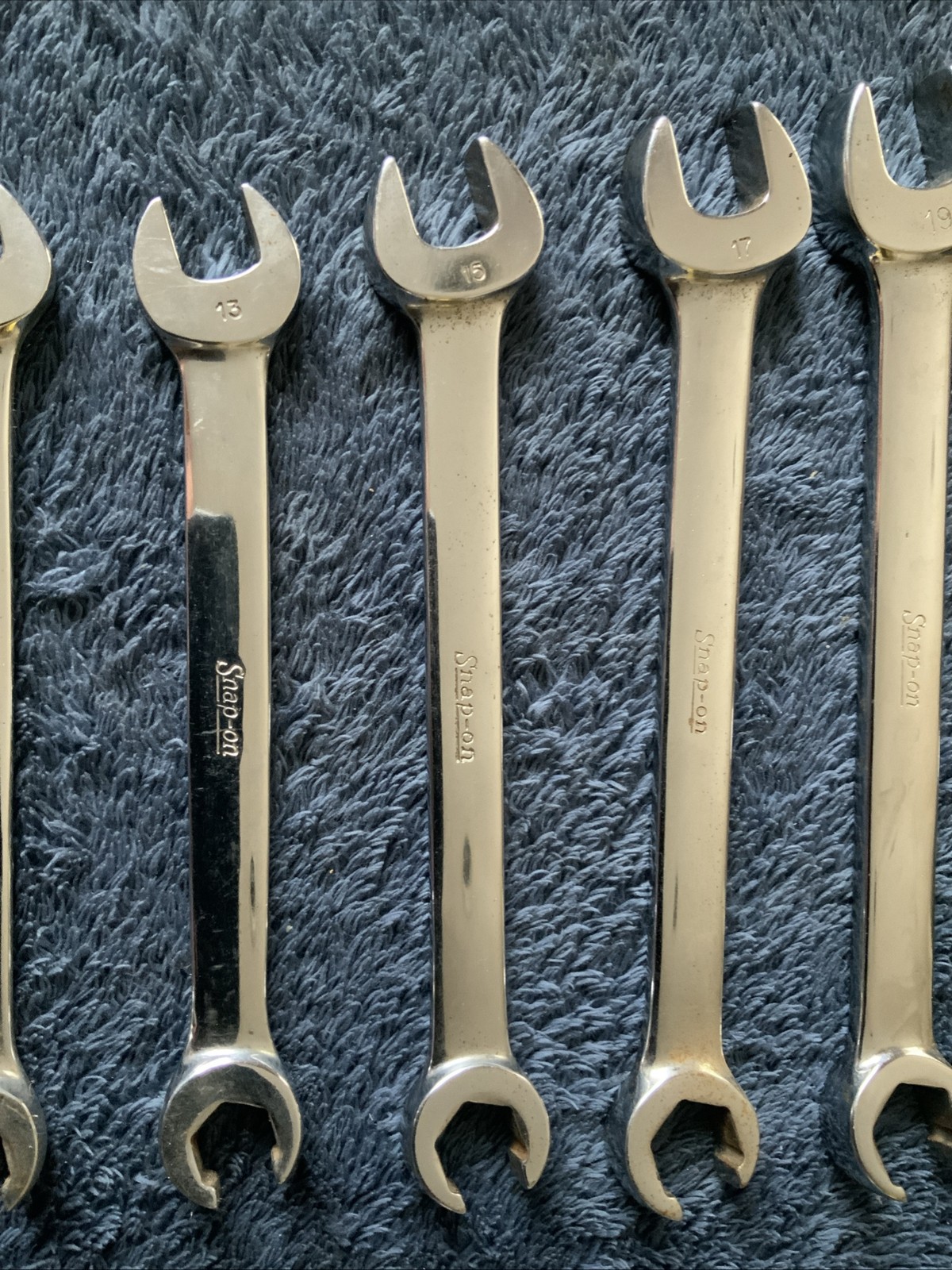 Snap On 5pc Flare Nut End/ Open End Wrench Set….metric, 12, 13, 15, 17, 19……aaa