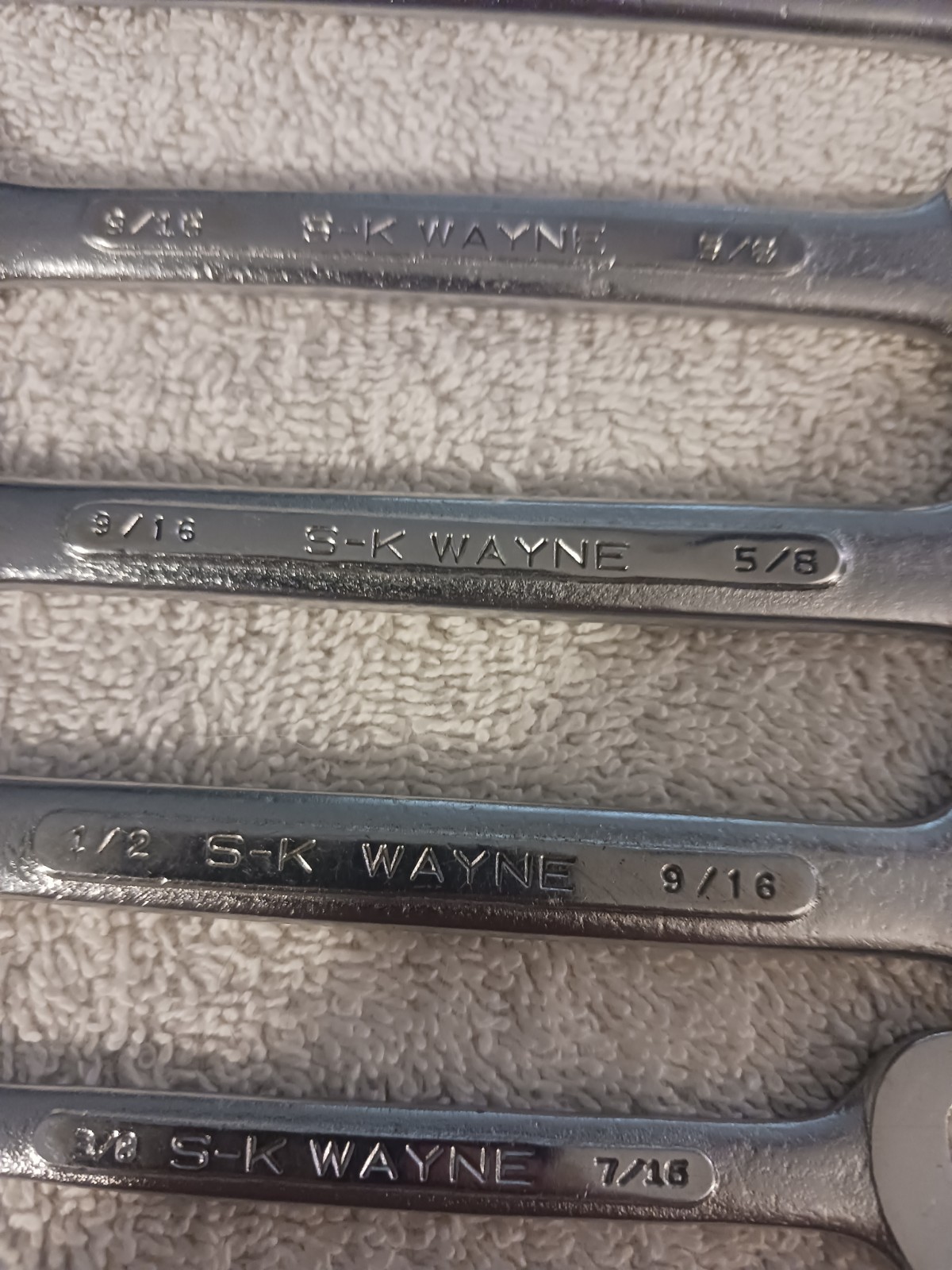 SK Wayne Tools 10pc Double Open End 1/4” – 1” SAE Wrench Set USA