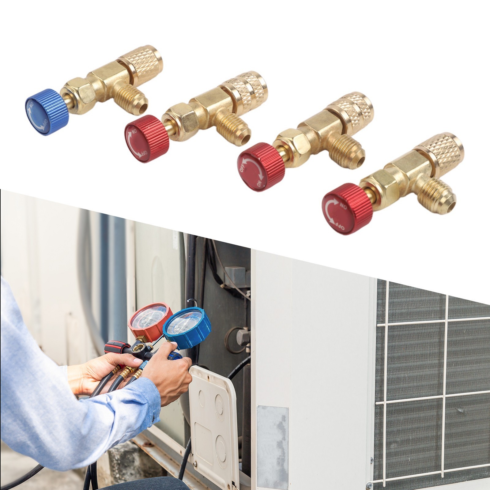 Brass Flow Control Air Conditioning Safety Valve Multiple Sizes For Flexibility