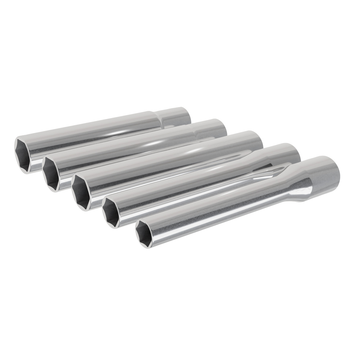 Sealey Extra-Deep Socket Set 5 Pieces 8 10 12 13 14mm 3/8″ Square Drive SX814