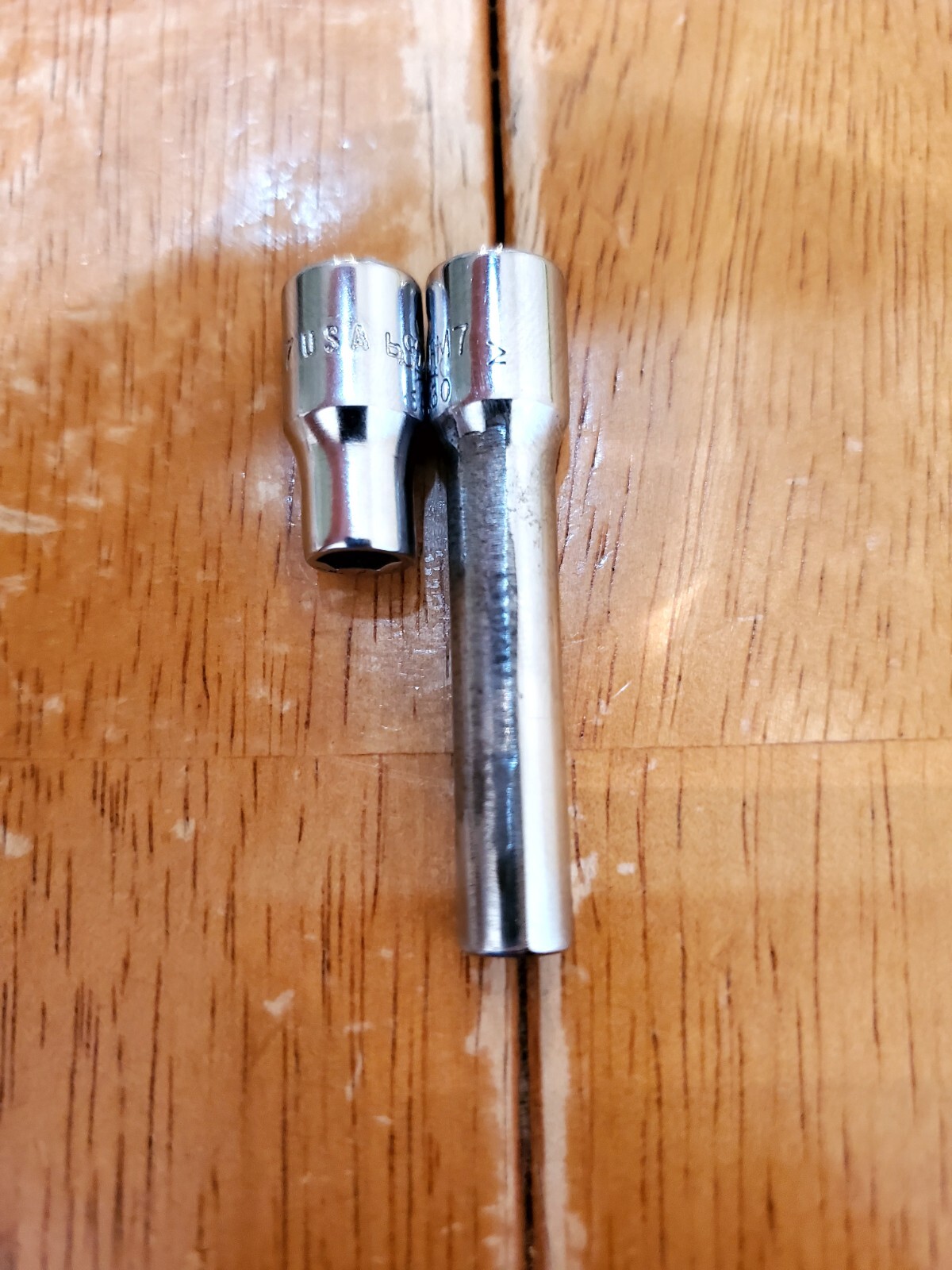 Snap On 1/4 Drive 7/32 6PT Shallow Deep Sockets Lot Of 2