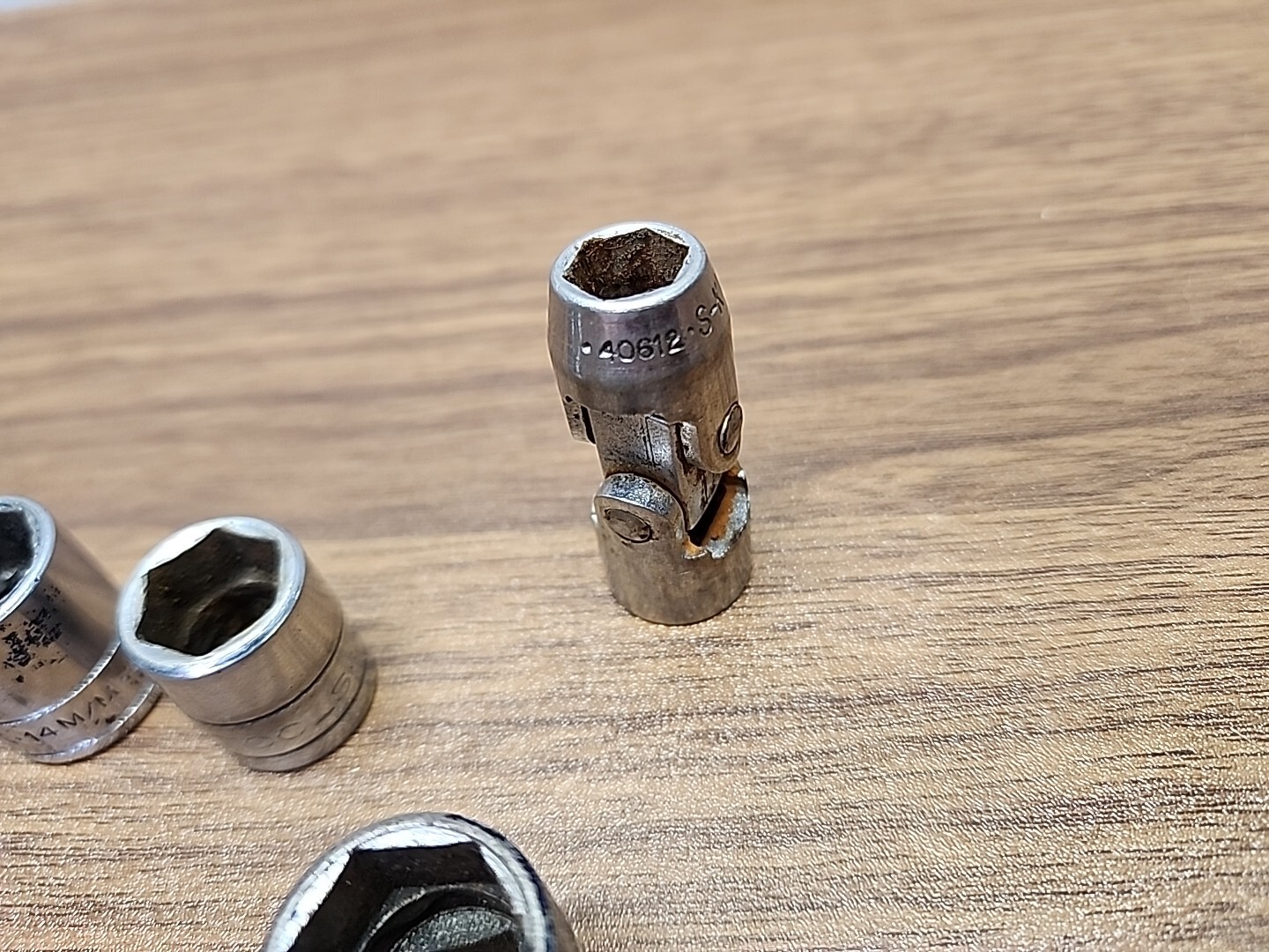 (10) S-K Wayne 3/8″ Drive 6 Point SAE Metric Sockets + 3″ Extension ~ USA Made