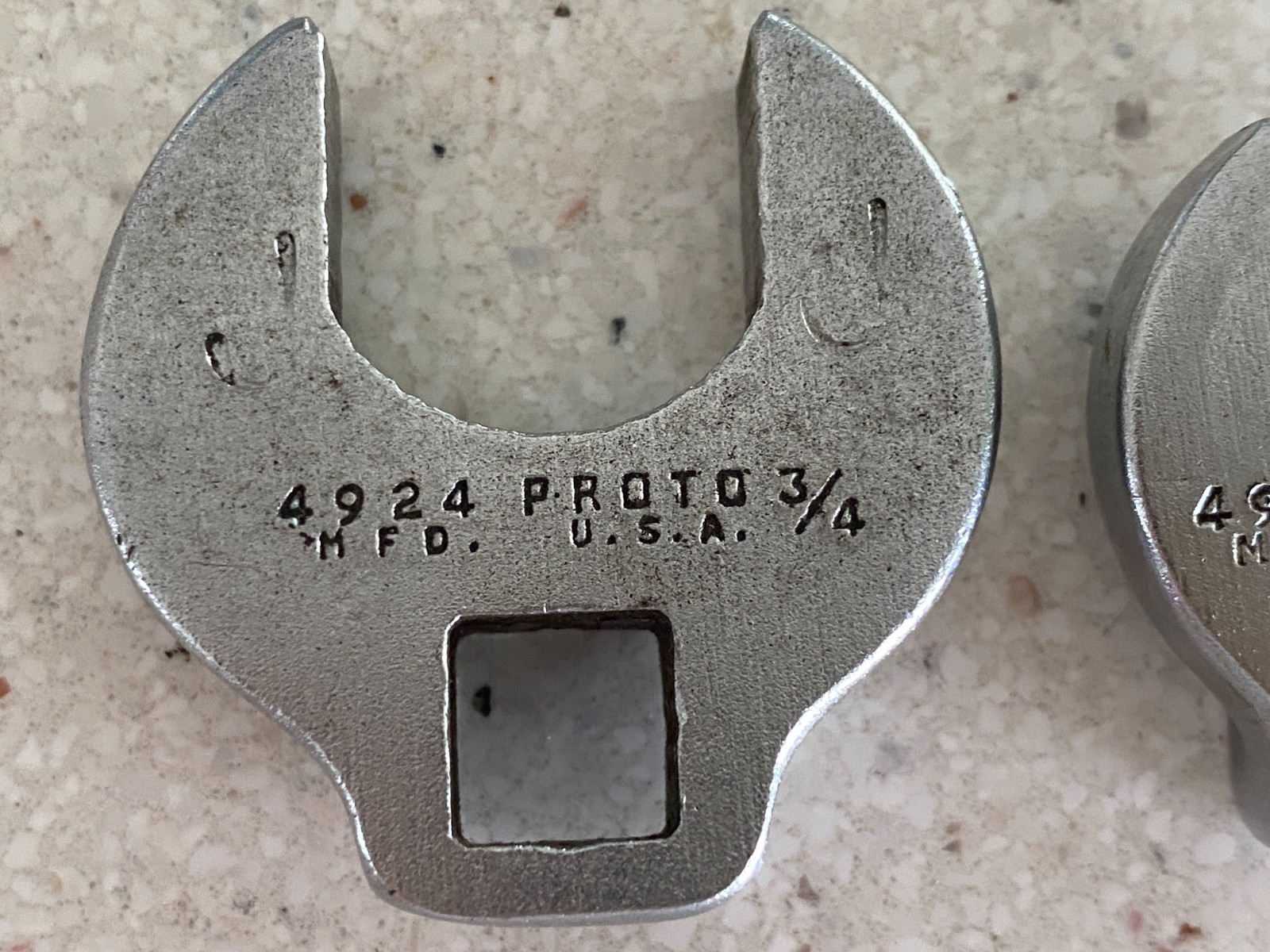 Proto Crowfoot Wrench Lot of 2 3/8″ Drive 4920 – 5/8″ 4924 – 3/4″ USA Used