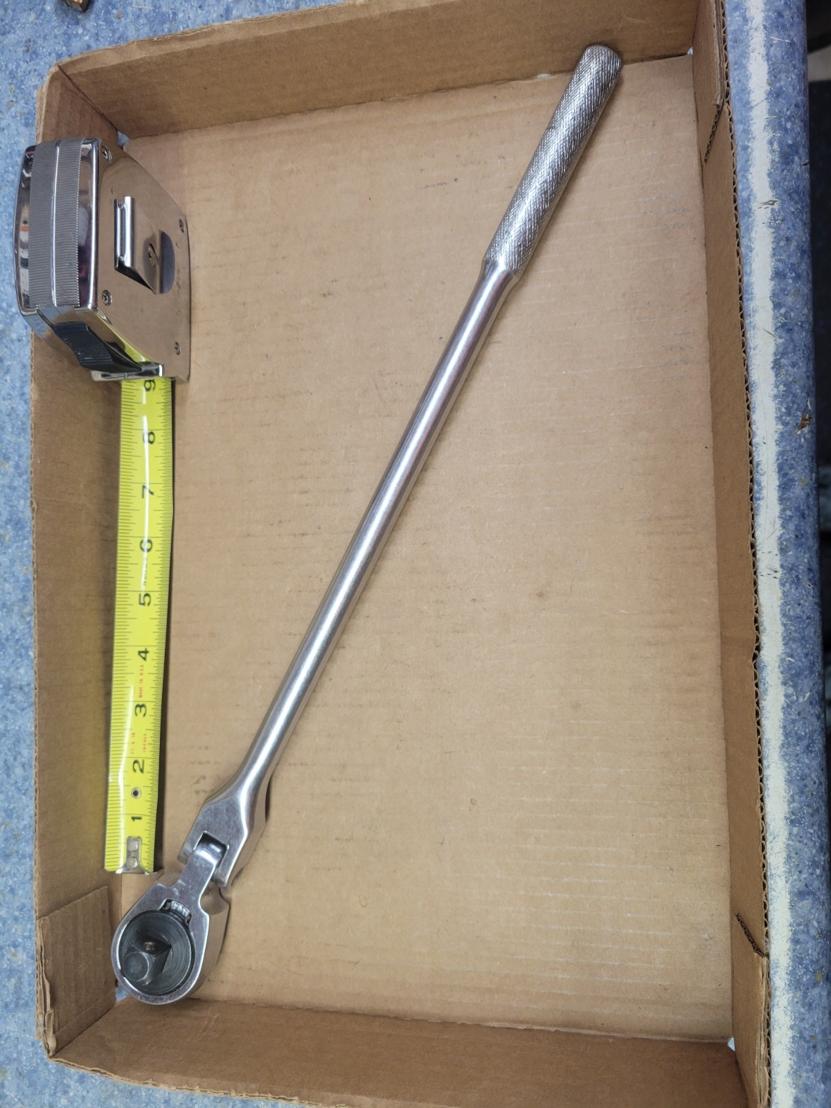 S-K Tools USA 1/2″ Drive Long Handle 17-1/2″ Flex Head Ratchet No 42472