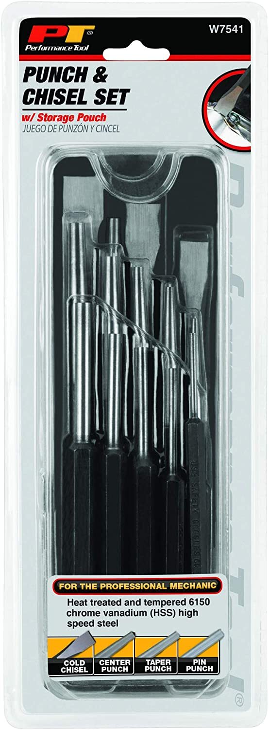 Performance Tool 16 pc. Punch and Chisel Set