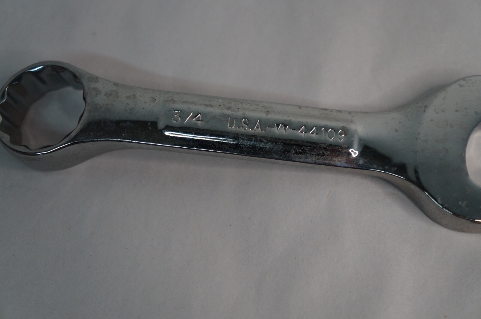 CRAFTSMAN PROFFESSIONAL SAE Polish Stubby Wrench USA 3/4″ Part # 44109