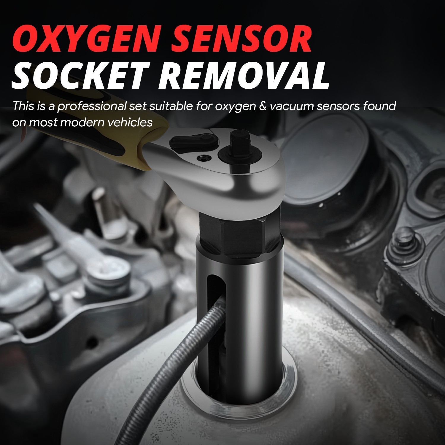 Unicersal Slotted Design Anti-Corrosion 10pc Oxygen Sensor Socket Removal Wrench