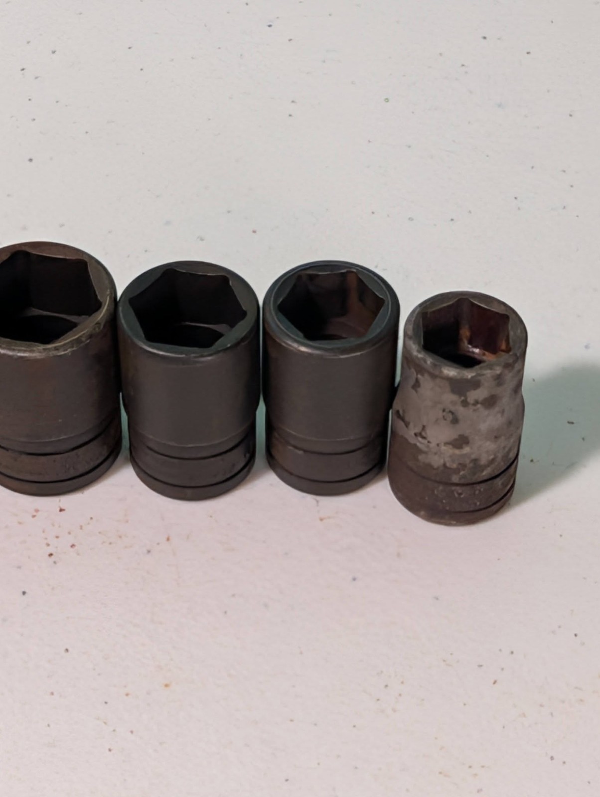 Snap-On Shallow Sockets Lot of 9 Standard 1/2″ Drive 1 1/4″, 1 1/8, 1″, 15/16,