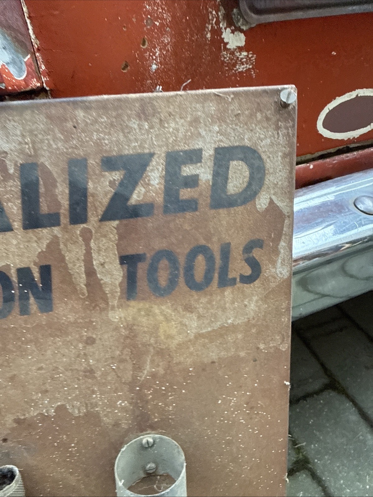 Vintage American Specialised Lubrications Tools Workshop Tool Hanging Board