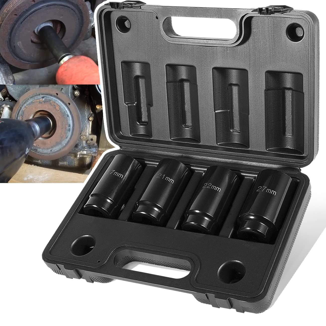 For Honda Engines Upgraded Harmonic Balancer Socket Tool Kit 17mm 21mm 22mm 27mm